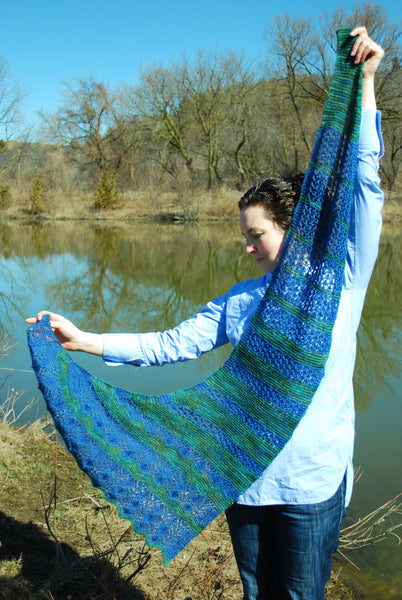 Grand River Stole Knitting Pattern (PDF) by Phibersmith Designs