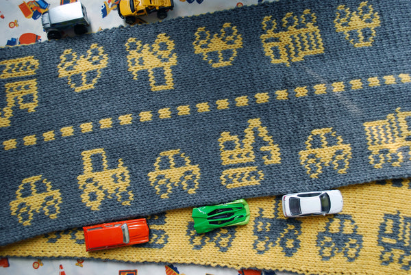 Traffic Scarf Pattern (PDF) - Knitting Pattern by Phibersmith Design