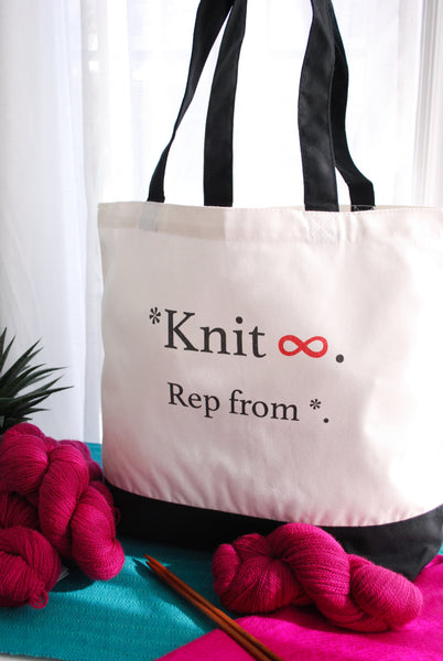 Knit Infinity Tote Bag for knitters