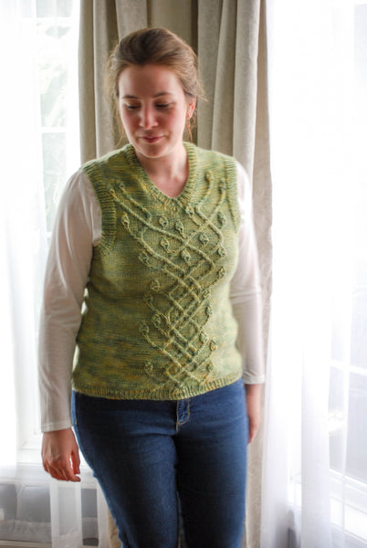 Hederalia Vest Knitting Pattern (PDF) by Phibersmith Designs