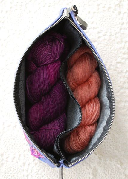 Hallelujah! (It's raining yarn) Knitting Project Bag - Purple