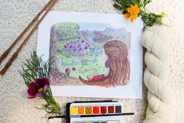 Story Maker Illustration Prints - knitting art prints