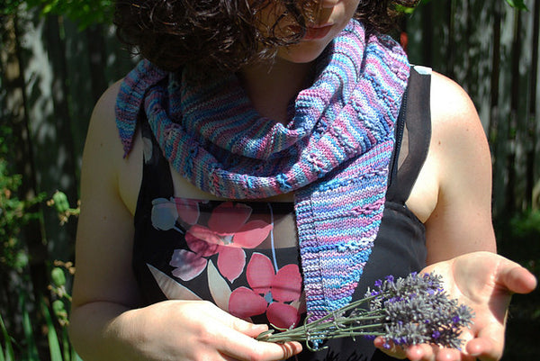 Lavender Scarf Pattern (PDF) - Knitting Pattern by Phibersmith Designs