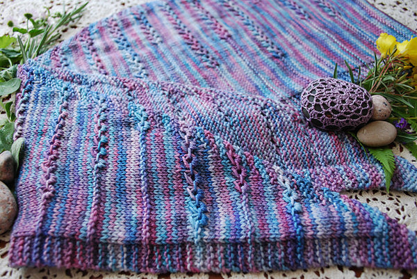 Lavender Scarf Pattern (PDF) - Knitting Pattern by Phibersmith Designs