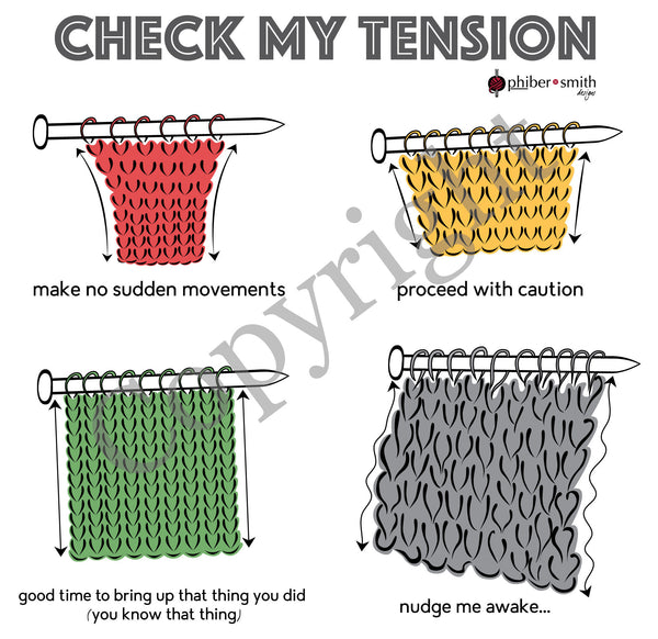 "Check My Tension" Coffee or Tea Mug for Knitters