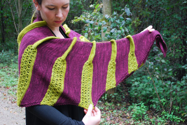 Plicata Shawl Knitting Pattern (PDF) by Phibersmith Designs