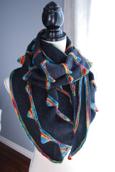 Who Spiked the Shawl? Knitting Pattern (PDF) by Phibersmith Designs