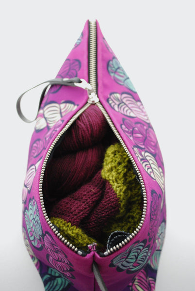 Hallelujah! (It's raining yarn) Knitting Project Bag - Magenta