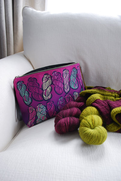 Hallelujah! (It's raining yarn) Knitting Project Bag - Green
